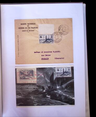 1945-1950 Classeur Blanc contenant environs 250/300
