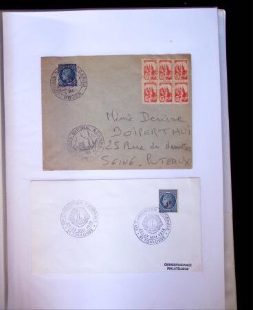 1945-1950 Classeur Blanc contenant environs 250/300