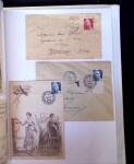 1945-1950 Classeur Blanc contenant environs 250/300