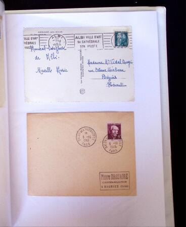 1945-1950 Classeur Blanc contenant environs 250/300