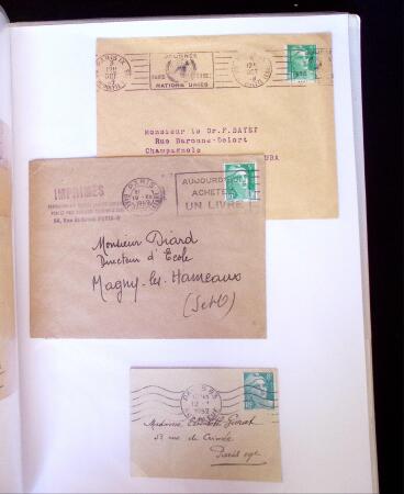 1945-1950 Classeur Blanc contenant environs 250/300