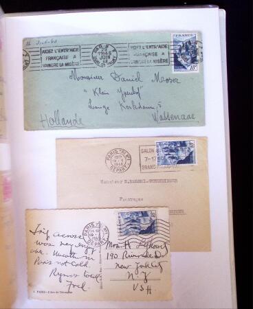 1945-1950 Classeur Blanc contenant environs 250/300