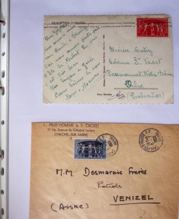 1949-1955 Classeur Blanc, contenant envions 350/400