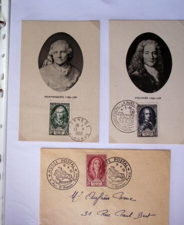 1949-1955 Classeur Blanc, contenant envions 350/400