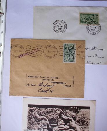 1949-1955 Classeur Blanc, contenant envions 350/400