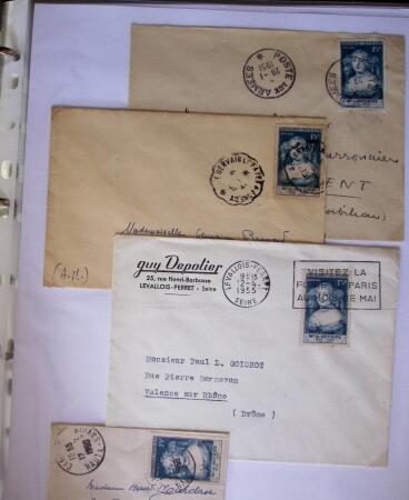 1949-1955 Classeur Blanc, contenant envions 350/400