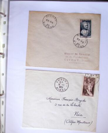 1949-1955 Classeur Blanc, contenant envions 350/400