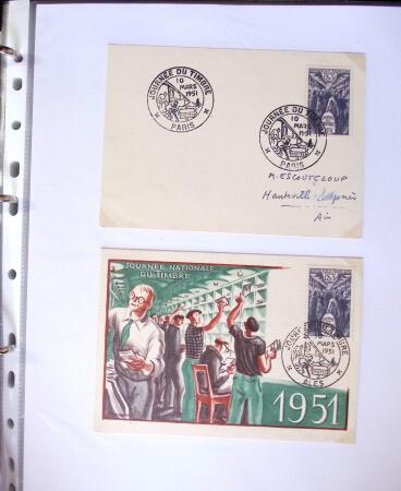 1949-1955 Classeur Blanc, contenant envions 350/400