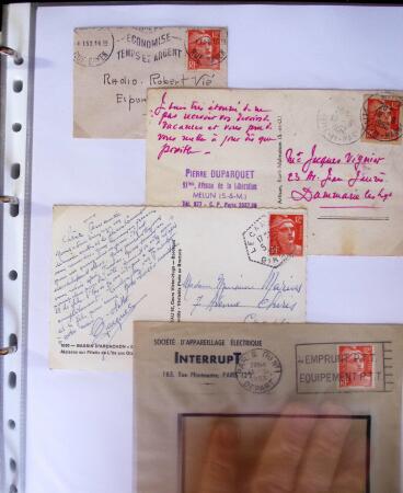 1949-1955 Classeur Blanc, contenant envions 350/400