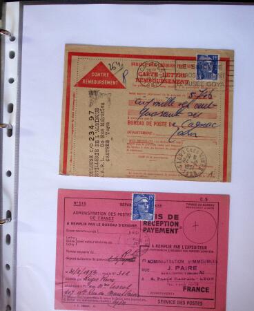 1949-1955 Classeur Blanc, contenant envions 350/400