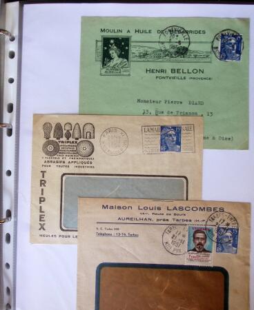 1949-1955 Classeur Blanc, contenant envions 350/400