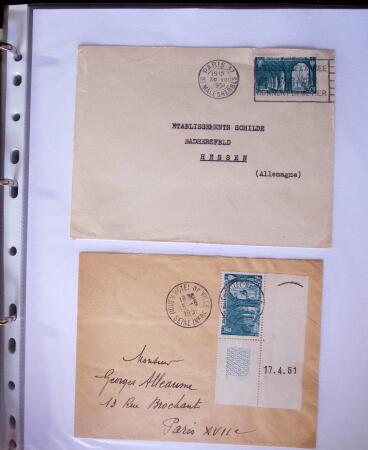 1949-1955 Classeur Blanc, contenant envions 350/400