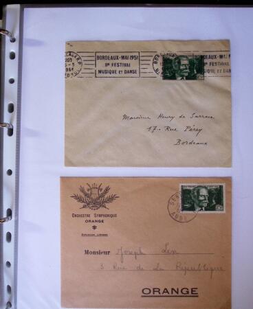 1949-1955 Classeur Blanc, contenant envions 350/400