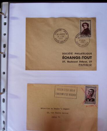 1949-1955 Classeur Blanc, contenant envions 350/400