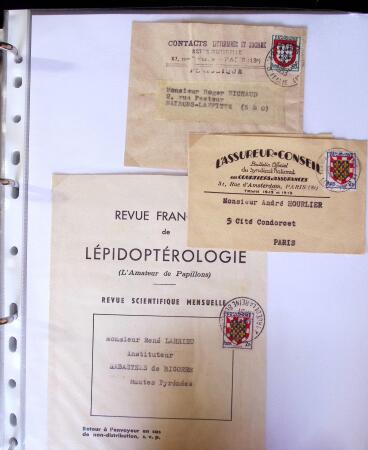 1949-1955 Classeur Blanc, contenant envions 350/400