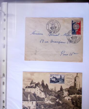 1949-1955 Classeur Blanc, contenant envions 350/400