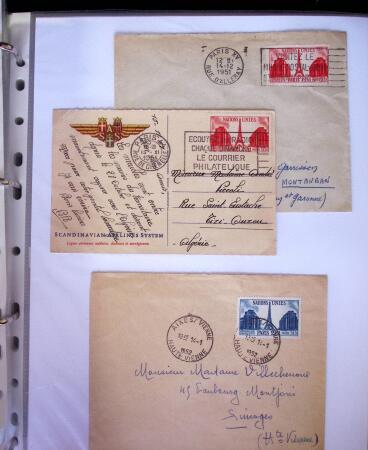 1949-1955 Classeur Blanc, contenant envions 350/400