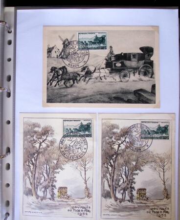 1949-1955 Classeur Blanc, contenant envions 350/400