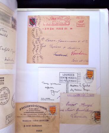 1949-1955 Classeur Blanc, contenant envions 350/400