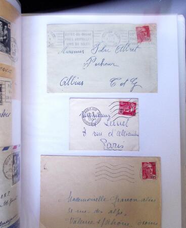 1949-1955 Classeur Blanc, contenant envions 350/400