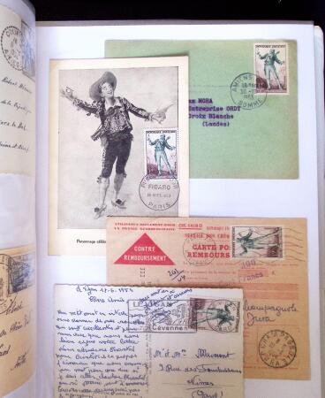 1949-1955 Classeur Blanc, contenant envions 350/400