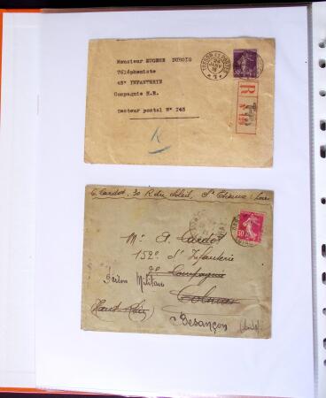 1871-1944 Classeur d'une centaine de plis, Alsace Lorraine