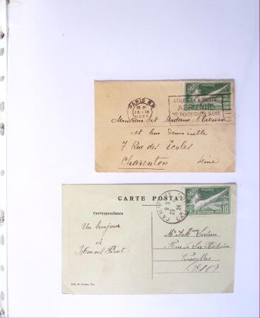 1924-1934 Classeur Blanc contenant environs 250/300