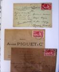 1924-1934 Classeur Blanc contenant environs 250/300