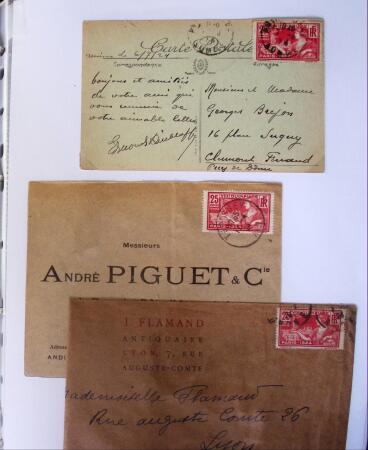 1924-1934 Classeur Blanc contenant environs 250/300