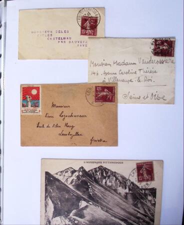 1924-1934 Classeur Blanc contenant environs 250/300