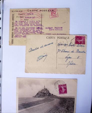 1924-1934 Classeur Blanc contenant environs 250/300