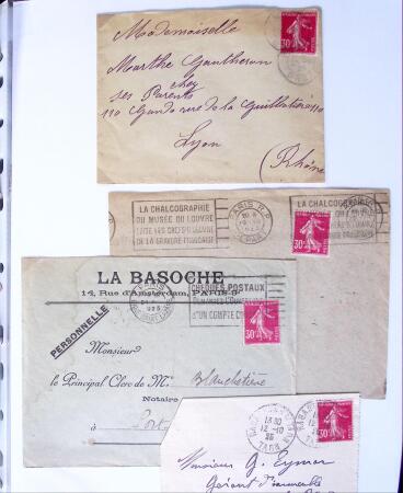 1924-1934 Classeur Blanc contenant environs 250/300