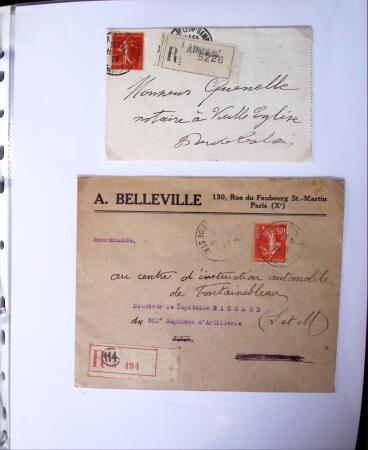 1924-1934 Classeur Blanc contenant environs 250/300