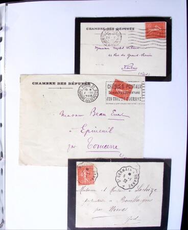 1924-1934 Classeur Blanc contenant environs 250/300