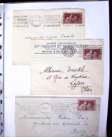 1924-1934 Classeur Blanc contenant environs 250/300