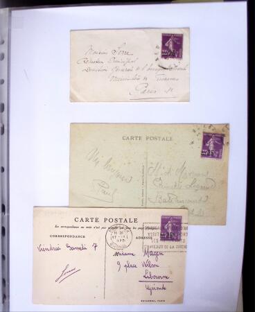 1924-1934 Classeur Blanc contenant environs 250/300