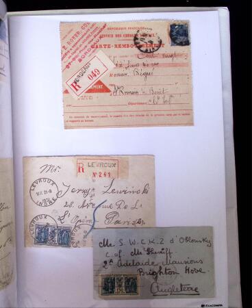 1924-1934 Classeur Blanc contenant environs 250/300