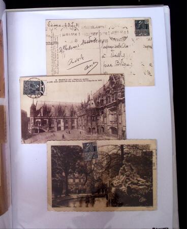 1924-1934 Classeur Blanc contenant environs 250/300