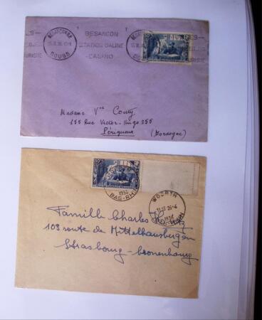 1935-1941 Classeur Blanc contenant envions 300 plis