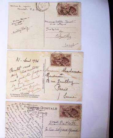 1935-1941 Classeur Blanc contenant envions 300 plis