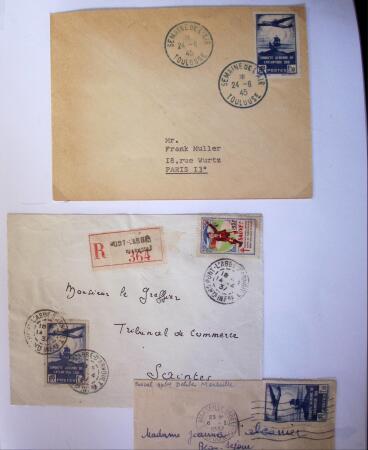 1935-1941 Classeur Blanc contenant envions 300 plis