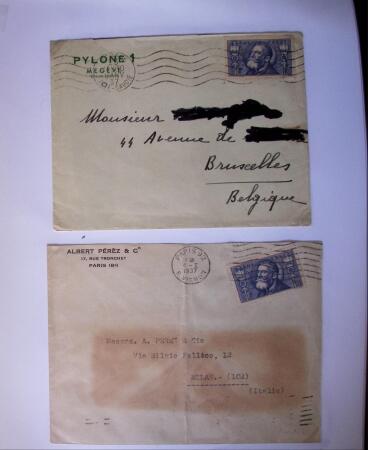 1935-1941 Classeur Blanc contenant envions 300 plis