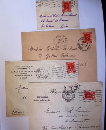 1935-1941 Classeur Blanc contenant envions 300 plis
