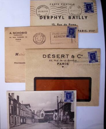 1935-1941 Classeur Blanc contenant envions 300 plis