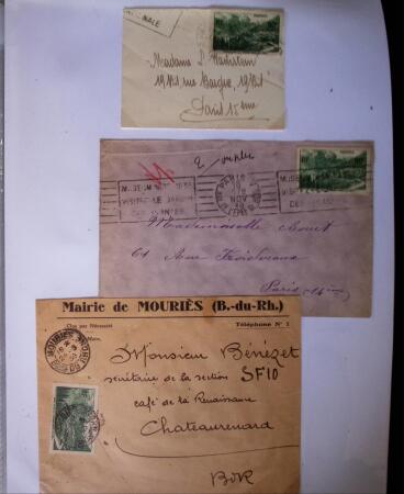 1935-1941 Classeur Blanc contenant envions 300 plis