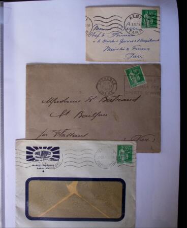 1935-1941 Classeur Blanc contenant envions 300 plis