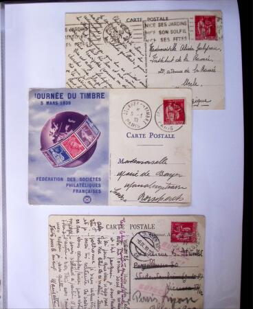 1935-1941 Classeur Blanc contenant envions 300 plis