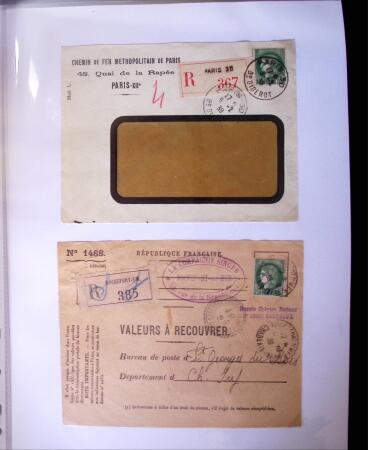 1935-1941 Classeur Blanc contenant envions 300 plis