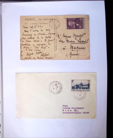 1935-1941 Classeur Blanc contenant envions 300 plis