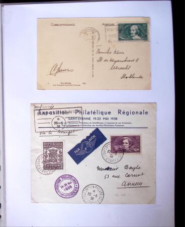 1935-1941 Classeur Blanc contenant envions 300 plis